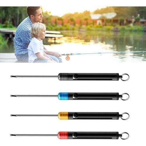 New Stainless Steel Fishing Hook Remover Safety Decoupler Fishhook Tackle with Aluminum Handle Fishing Disgorger Extractor E8Q7