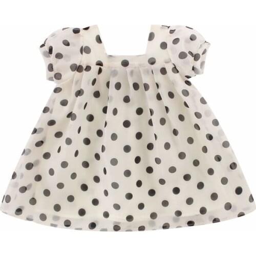 VearDoller GIrls Dress 2021 New Spring Kids Cute Style Dot Pattern Dress Short Sleeve Dress for Girls