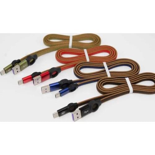 Cable cloth weaving 1 meter charging flat line is suitable for the iphone android USB charging line Type - C