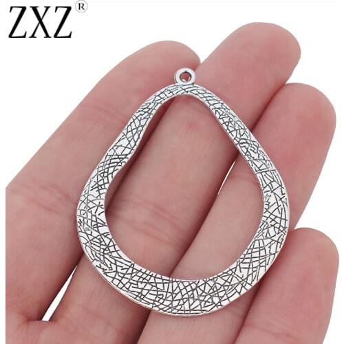 ZXZ 10pcs Large Ethnic Tribal Boho Style Charms Pendants for Earring Jewelry Making Findings 53x41mm