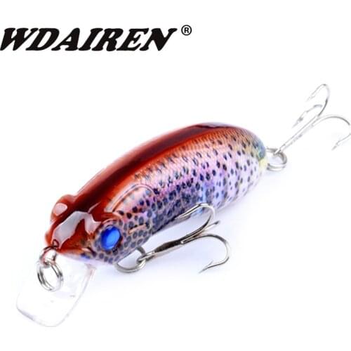 1Pcs Fishing Hard Lures 6cm 9.5g Sinking Slowly Minnow Wobblers Artificial Bait With Treble Hooks Bass Crankbait Swimbait Tackle
