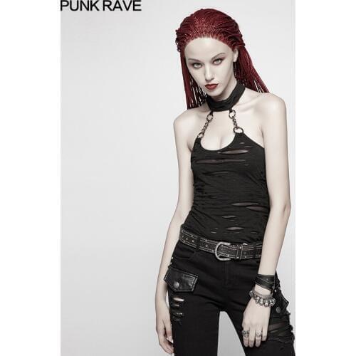 Женские шелковые футболки PUNK RAVE China At AliExpress