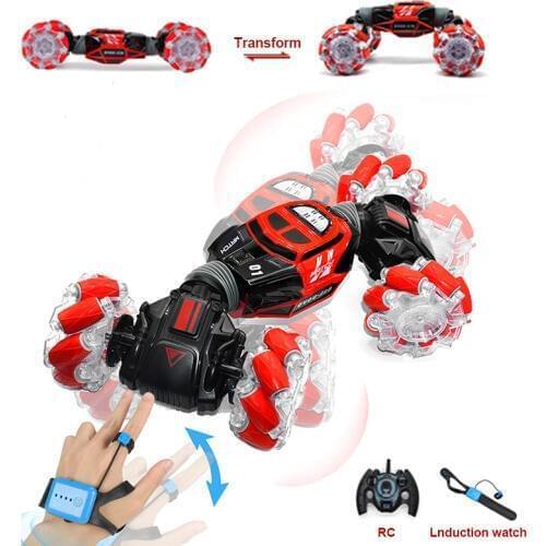 RC Stunt Car 4WD Watch Control Gesture Induction Climbing Car High Speed Electric RC Drift SUV Buggy Car transformable Car Toys