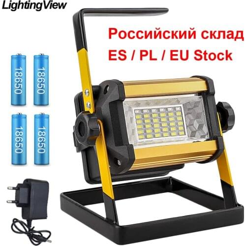 LED Work Light Rechargeable Spotlight Search Light Outdoor Emergency Portable Hand Work Lamp for Camping Hiking