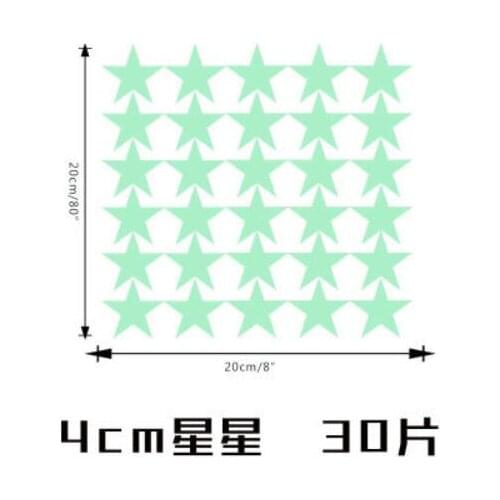 KW3247 Luminous Star Moon Cat Fluorescent Star Sticker Childrens Room Bedroom Cartoon Wall Sticker
