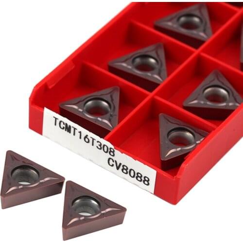 10Pcs TCMT16T304 CV8088 TCMT16T308 CNC Lathe Turning Machining Carbide Insert Cut tools Stainless Steel Lasting Wear-resistant