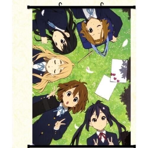 Japan Anime K-ON Wall Scroll Mural Poster Wall Hanging Poster Home Decor Art anime canvas print scroll painting anime collection