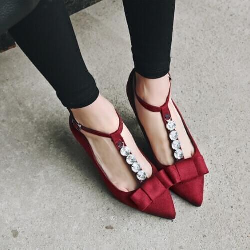 Big Size ladies high heels women shoes woman pumps Shallow mouth Package the heel Package toes Pointe