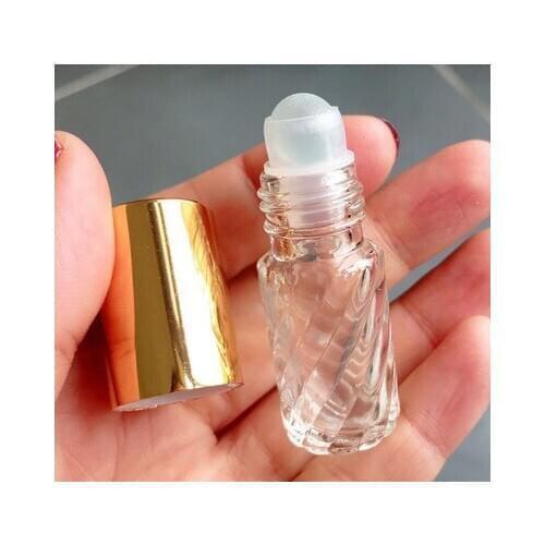 10/30/50pcs 5ml Clear Glass Roll On Bottle Sample Test Essential Oil Vials With Roller Glass Ball Portable Travel Perfume Bottle