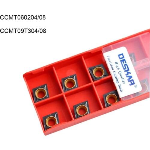 10pcs CCMT060204 CCMT09T304 deskar Carbide Inserts Turning Tool Blade CNC Lathe For Cast Iron