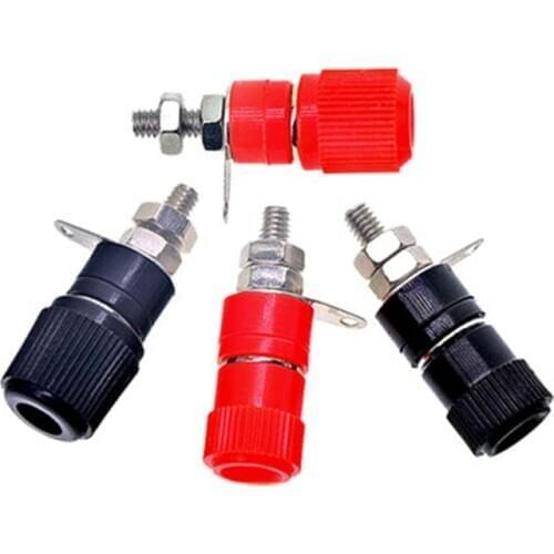 10pcs Terminal Blocks JS-910B 4mm Amplifier Terminal Connector Binding Post Banana Plug Jack Mount