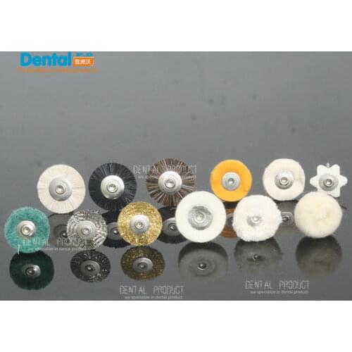 24pcs Dental Lab Brush Polishing Wheel Polishers for Rotary Tools 2.35mm 12pcs/set