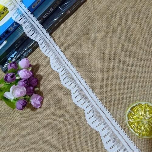 3.7cm S2701 Width Spandex Nylon Elastic Stretch Elastic white sewing trims for garment dress hometestiles