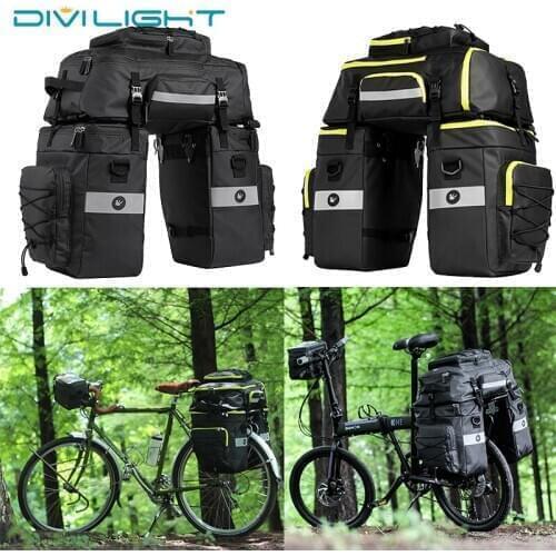 3 in 1 Waterproof Polyester Mountain Road Bicycle Bike Bags backpack Cycling Double Side Rear Rack Tail Seat Trunk Bag Pannier