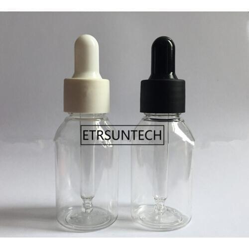 30ml Clear PET Dropper Bottle, 30cc Transparent PIpette Dropper Vial,1oz Cosmetic Container F1611