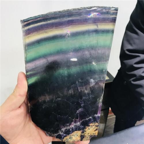 5000-1000 g Natural multicolor fluorite crystal original stone specimens slice