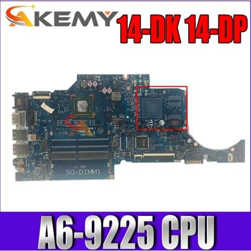 6050A3063701-MB-A01 notebook mainboard For HP 14-DK 14-DP 14s-dp TPN-I135 Laptop Motherboard mainboard with A6-9225 L23391-601