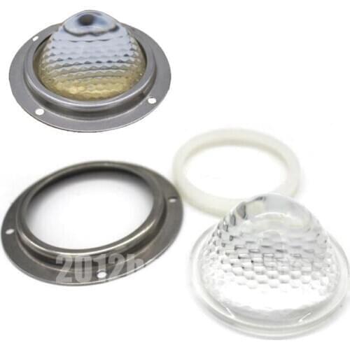 60dgree Lighting Angle 66mm Optical Glass lens for 50W 100W High Power Led Lamp
