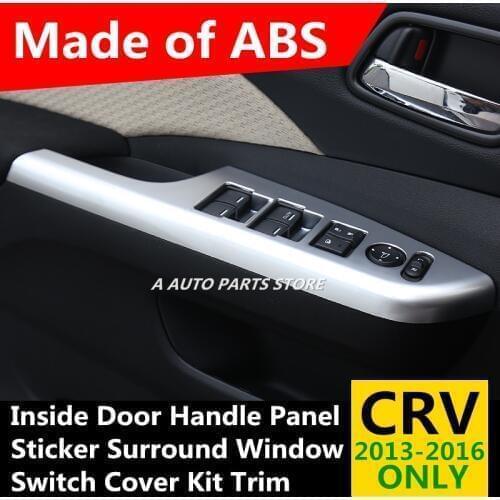 ABS Accessories For Honda CRV CR-V 2013 2014 2015 2016 Inside Door Handle Panel Sticker Surround Window Switch Cover Kit Trim