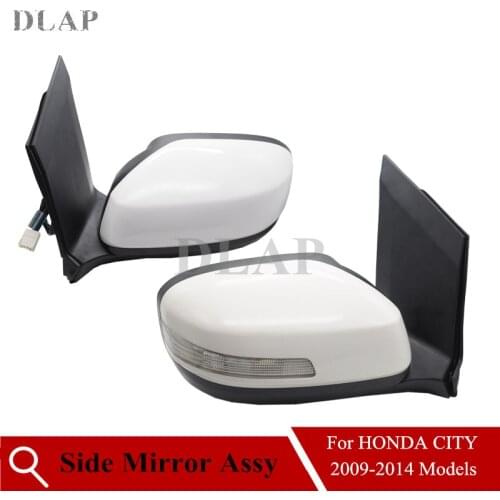 Auto Left / Right Outer Rearview Side Mirror Assy For HONDA CITY GM2 2009 2010 2011 2012 2013 2014 Outer Mirror Assy 3PINS 5PINS