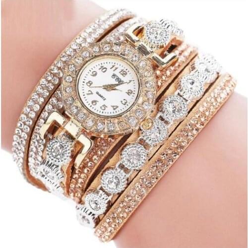 Watch 2019 relogio masculino Women Quartz Women PU Leather Rhinestone Watch Bracelet Watches Hours Horas Dropship relogio femini