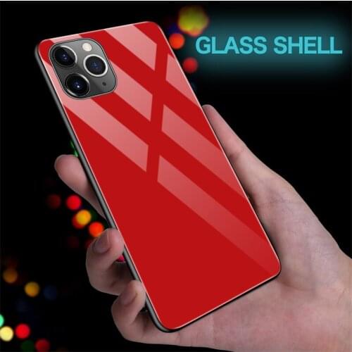 Tempered Glass Phone Case For iPhone 11 Pro XSmax XR XS X SE 8 7 6s 6 Plus Cover