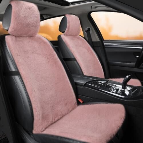 Car Seat Cover Winter Plush Fur Car Seat Protector Auto Seat Cushion With Bakrest and Hat Fits Most Car Truck SUV Van