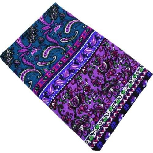 CMCYILING Printed Cotton Linen Fabric For Quilting Sewing Clothes Table Cloth Curtain Bags Material Thin Floral Ethnic Fabric