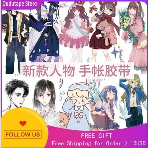 Washi Tape Character Candy Little Witch Lens Decoration Sticker Roll