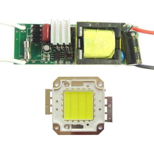 High Power Copper 30W White 6000~6500K SMD LED Light Parts with AC 85~265V LED Driver