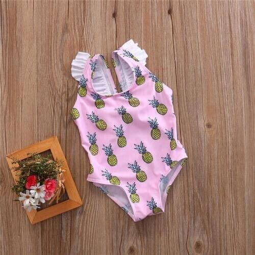 2018 Baby clothing Pineapple Toddler Baby Girl Kids Swimsuit Bathing Tankini Bikini Set Swimwear Beachwear swimming bathing suit