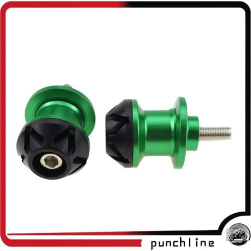 For KAWASAKI ZRX1200/R ZZR1200 ZX-12R ZX-14 ZX-14R ABS ZZR1400 Motorcycle Swingarm Spools stand screws Slider 10MM