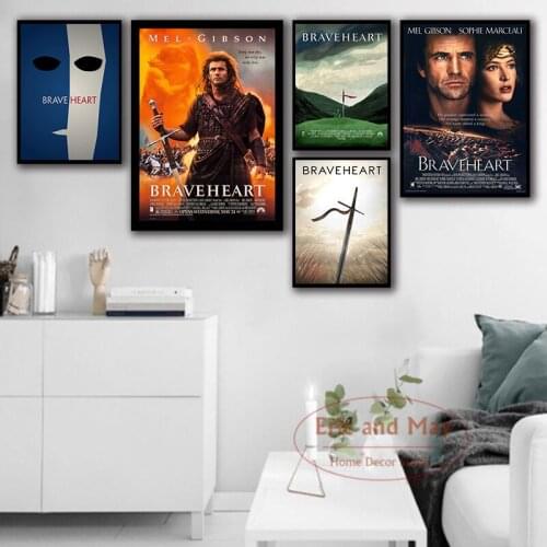 Braveheart Classic Movie Posters And Prints Canvas Painting Pictures On The Wall Vintage Poster Decorative Home Decor Cuadros