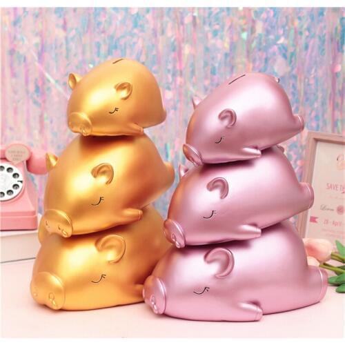 Cute Animal Piggy Bank Cash Coin Saving Box Cartoon Pig Children Kids Gifts Saving Money pot Save Money Box Case Ornament Crafts
