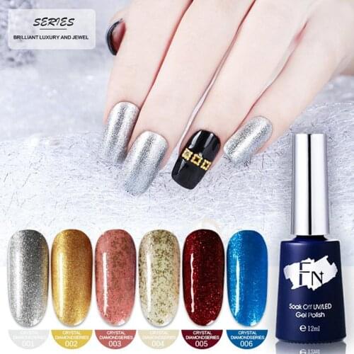 Crystal Diamond Gel Nail Polish Set Sequin Glue Platinum Super Flash Removable Laser UV Glue Female Nail Art