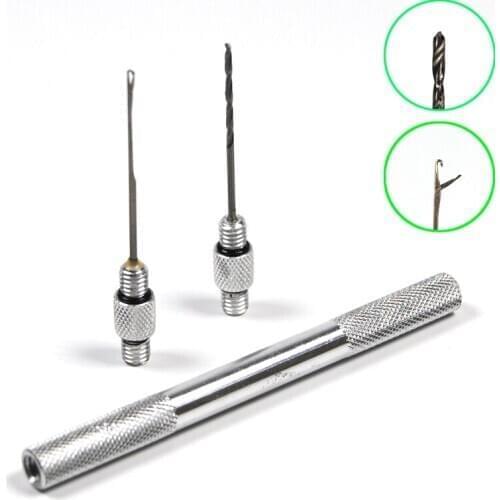 1Piece Multiple Color Aluminum Boilie Needle with Drill Carp Fishing Baiting Tool / Hair Rig Fishing Tackle Accessory Tool
