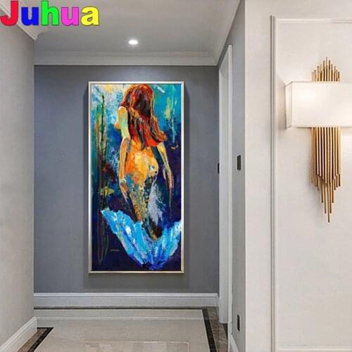 Mermaid DIY Diamond Painting beauty cartoon 5D diamond Stitch kit Mosaic Diamond embroidery home decor