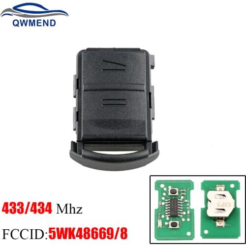 BHKEY 2Buttons Remote Car key For OPEL/VAUXHALL AGILA MERIVA ASTRA CORSA C COMBO TIGRA VECTRA 2001-2005 No Chip For 5WK4 8668
