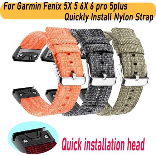 Watchband For Garmin Fenix 6 6X Pro 5 5X 5 Plus 3HR 935 Premium Nylon Band Fenix6 Fenix5 5X Watch Easyfit Wrist Strap Bracelet
