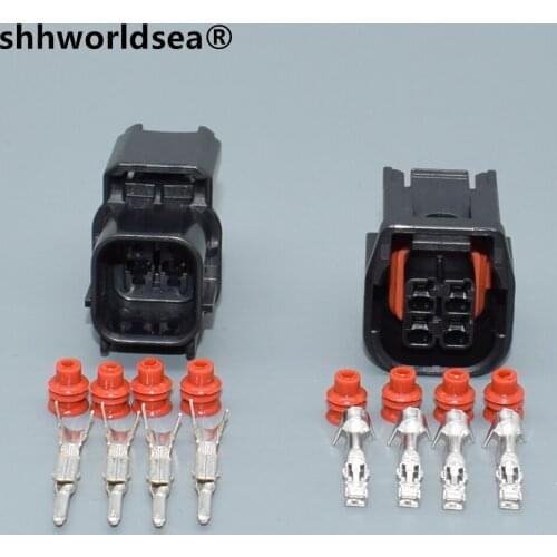 Shhworldsea 4 pin car waterproof auto connector male and female LED Fog Light Wire Socket Connector 6189-7409 6181-6783