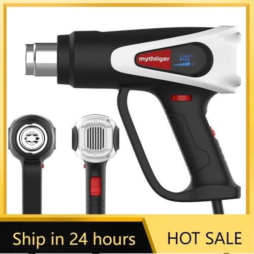 Heat Gun Heavy Duty Hot Air Shrink Gun with Blu-ray LCD Display Adjustable Temperature Soldering Hot Air Gun Shrink Wrappin