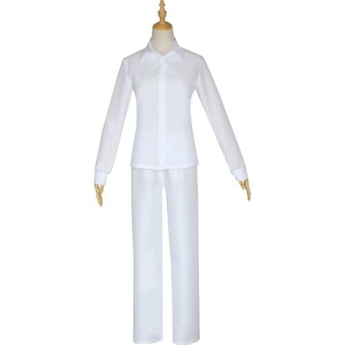 The Promised Neverland Cosplay Uniform Anime Norman Cosplay White Blouse And Pants Set Halloween Cos Costumes School Uniform