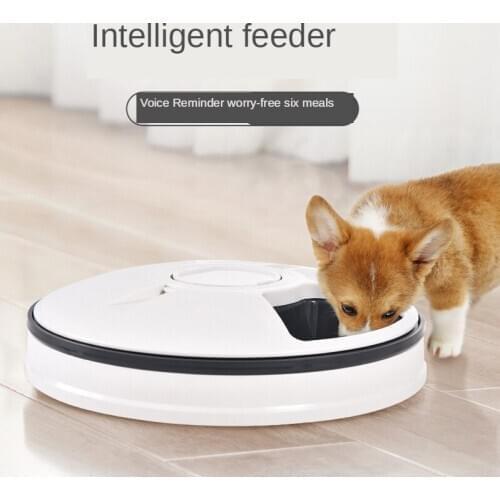Pet Smart timing feeder six squares dog miao mi automatic timing quantitative feeder