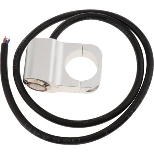 12V Motorcycle ATV 1inch Handlebar Headlight Fog Spot Light On Off Switch Waterproof 25mm - Chrome