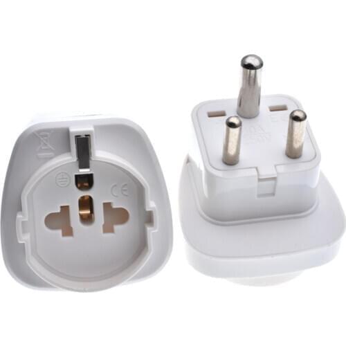 1PC White S.Africa Converter AU UK US EU To Small South Africa Plug AC Power Outlet Adapter Socket Nepal India Sri Lanka
