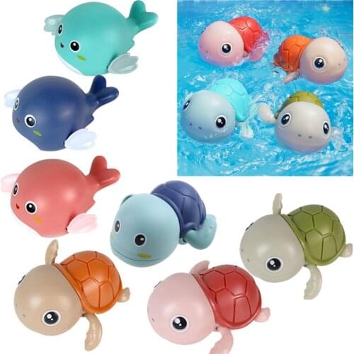 1PC NEW 2nd Wind Up Tortoise Classic Baby Water Toy Infant Swim Turtle Wound-up Chain Clockwork Kids Beach Bath Toys