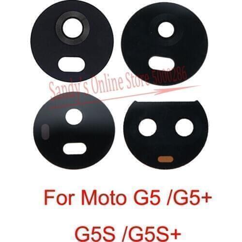 10 PCS New Rear Black Camera Glass Lens For Motorola Moto G5 G5+ G5S G5S+ Plus Main Camera Lens Glass With Sticker Spare Part