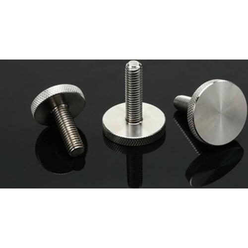 2Pcs M10 Stainless Steel Knurled knob handle Screws Mirror Hand screw arm grip hilt rotate bolt 30mm-50mm Length