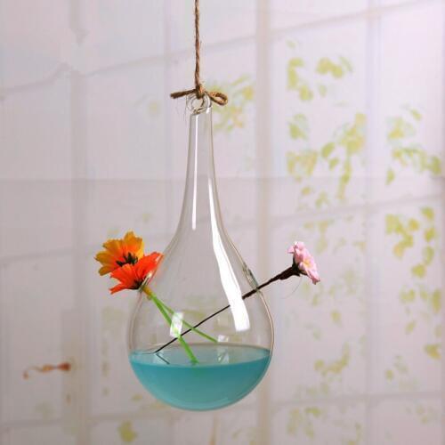 Diameter=8cm 27pcs/pack Water Drop Hanging Glass Terrarium with 2 small holes Beautiful Wedding Decoration Glass Vase