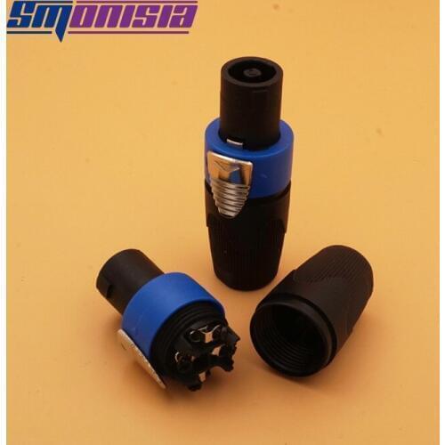 Smonisia 100Pcs/lot NL4FC 4 Core Xlr Audio Professional Speaker Connector Plug Audio Cable Connector High-quality Ohm Connector